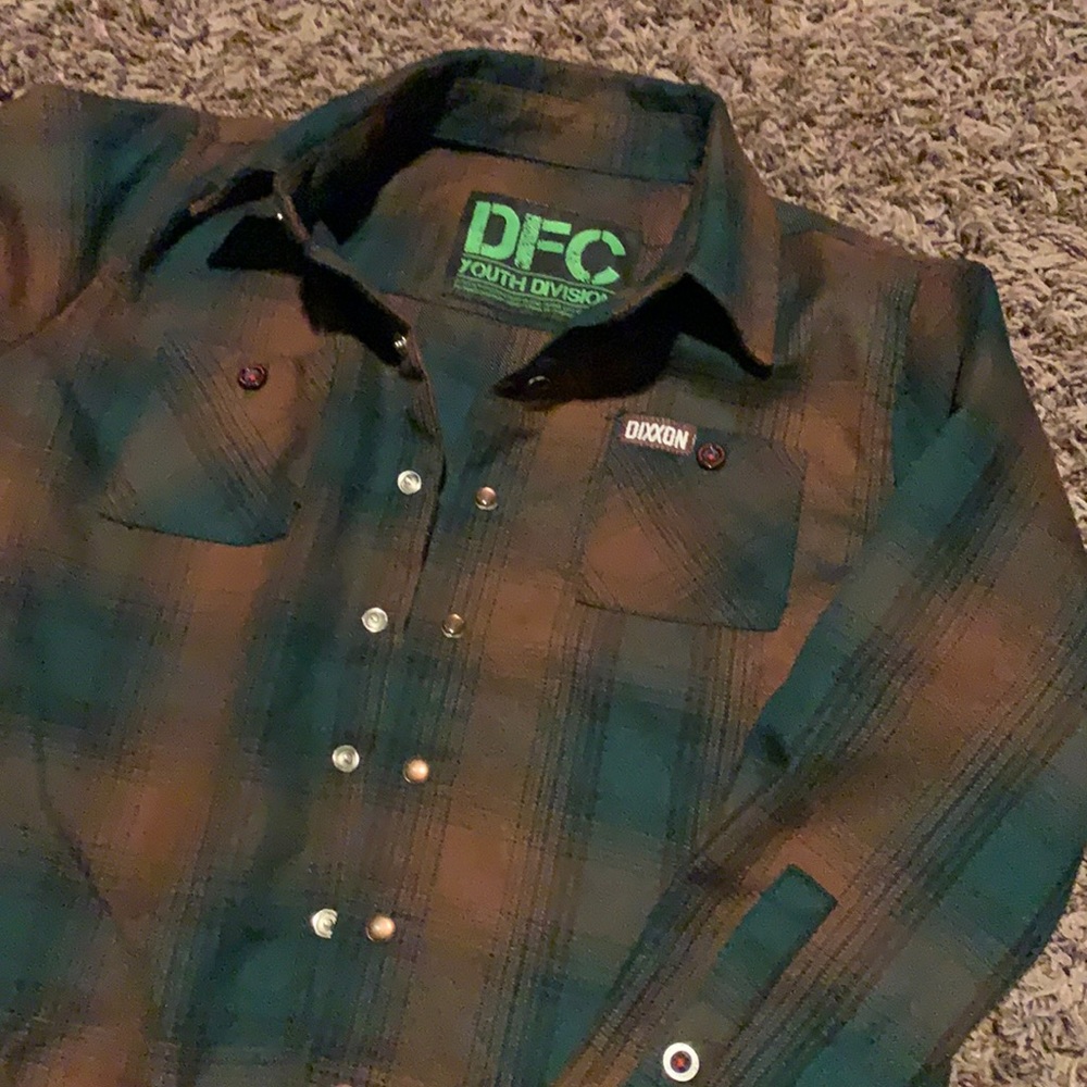 Youth Dixxon flannel shirt with snaps, sold out